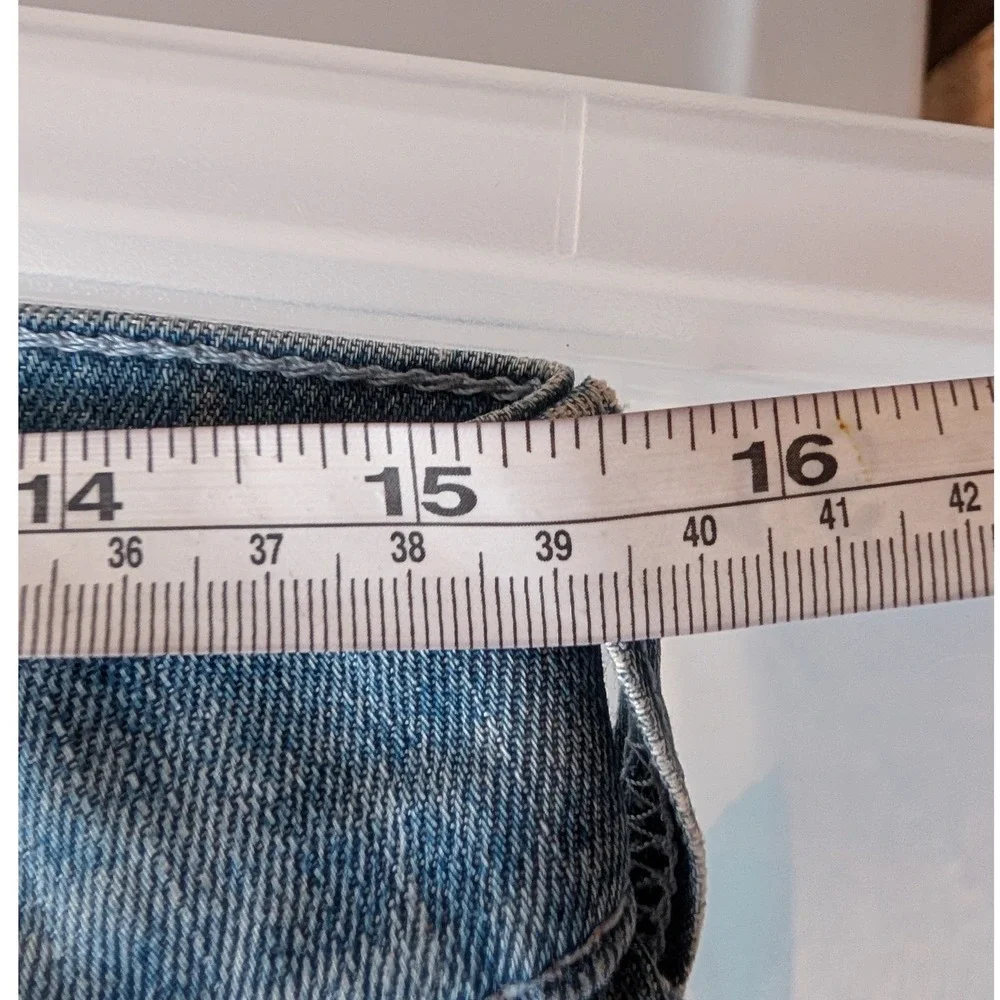 7 For All‎ Mankind Dojo Jeans 29 Blue Low Rise Flare Wide Leg Med Wash Y2K Indie